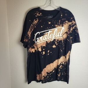 Grateful Apparel Script Grateful Women's Short Sleeve Tie-Dye Tee Shirt Size XL